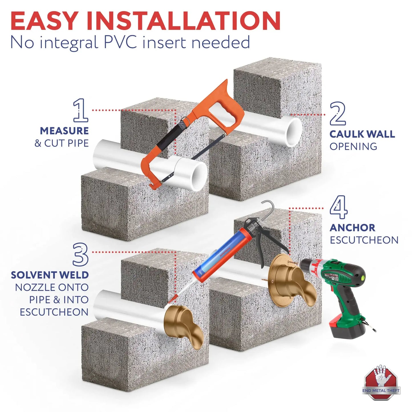 Plastic Downspout Nozzle - 2", 3", 4", 6", 8" and 10"